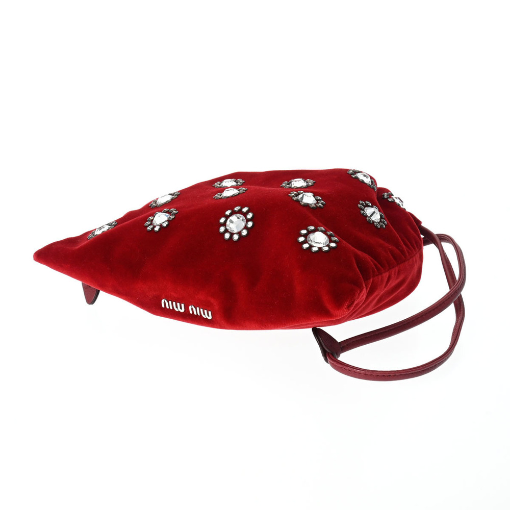 Miu Miu Starlight Satin Pouch Red Accessory - Picture 4 of 12